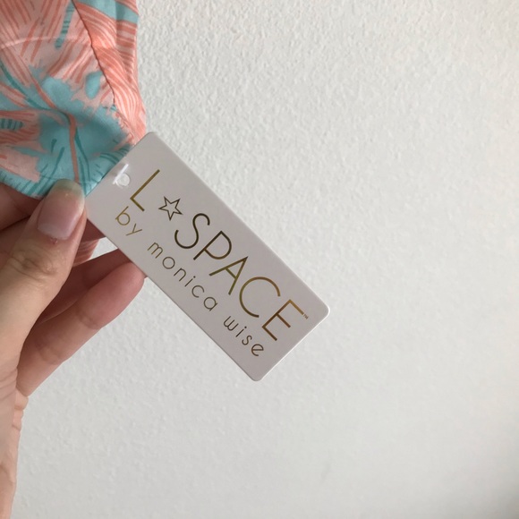 NWT L*Space Corina Bungalow Tie Back Crop Top - Picture 3 of 7